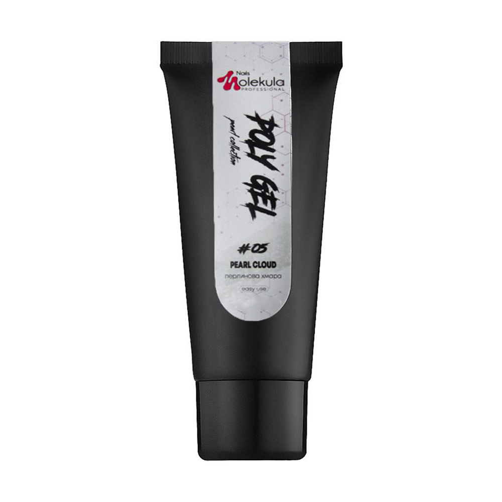 Полігель для нігтів Nails Molekula Professional Poly Gel 05 Pearl Cloud, 15 мл