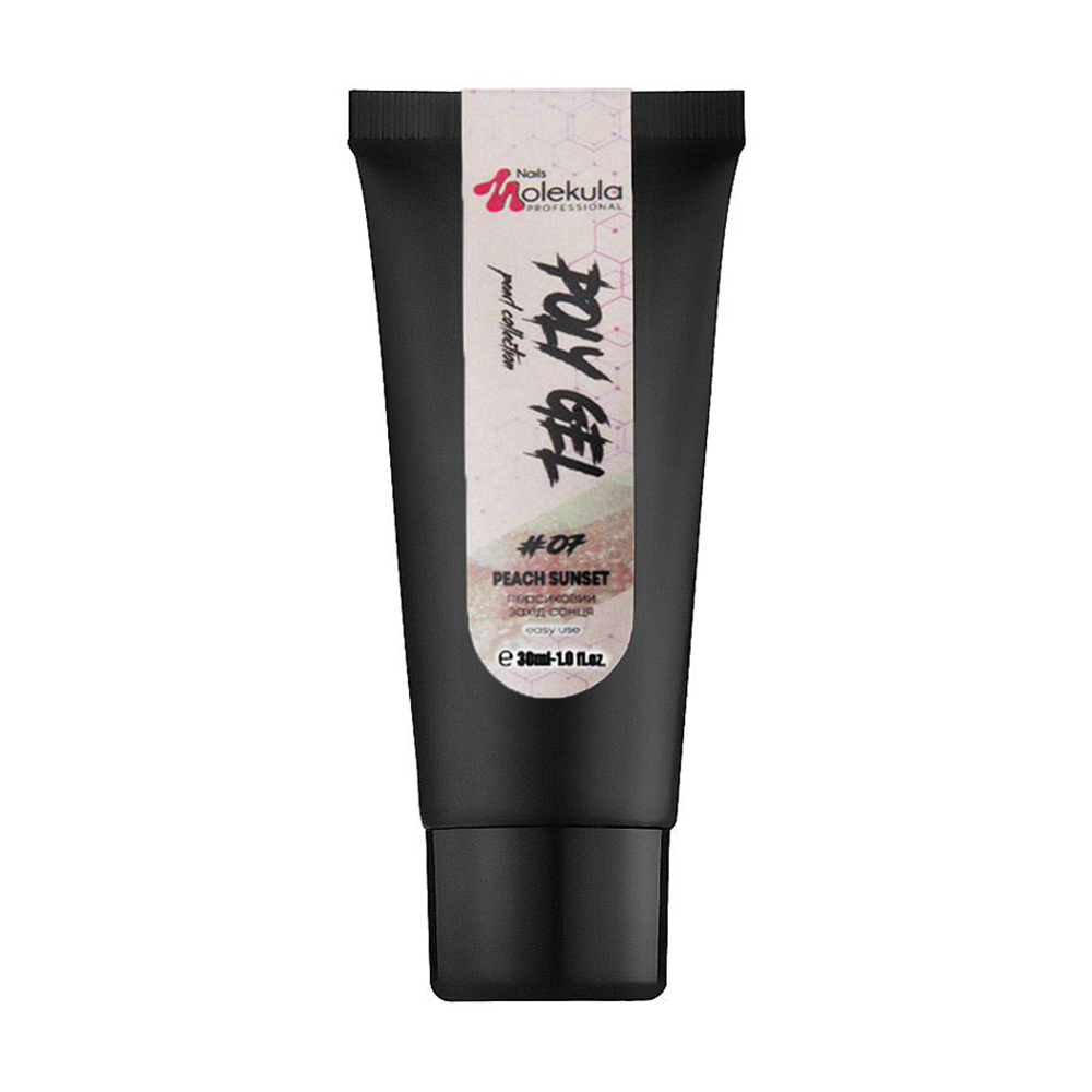 Полігель для нігтів Nails Molekula Professional Poly Gel 07 Peach Sunset, 30 мл